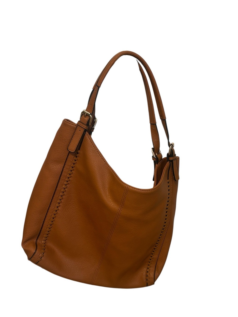 Unbranded Women's Tan Faux Pebble Leather (PVC) Hobo Shoulder Bag